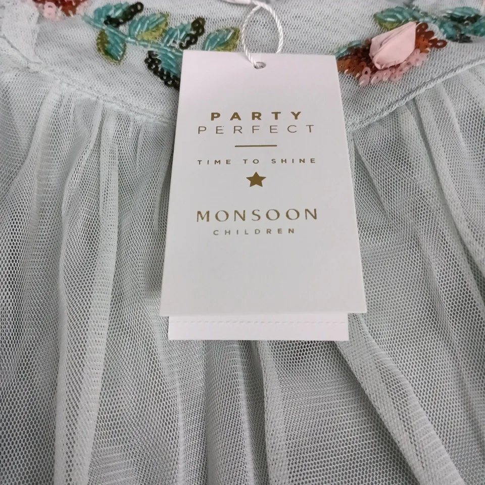 MONSOON CHILDREN PARTY PERFECT EVIE DRESSIN GREEN , UK 11-12 YRS