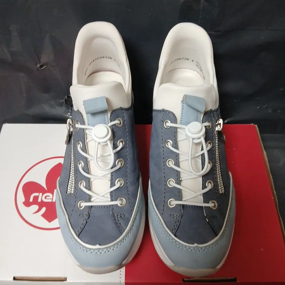 RIEKER SNEAKERS – BLUE COMBINATION, SIZE 39 (EU)