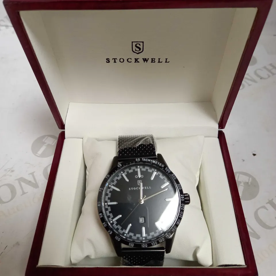 STOCKWELL DATE DIAL TWO TONE MESH STRAP WRISTWATCH RRP £650