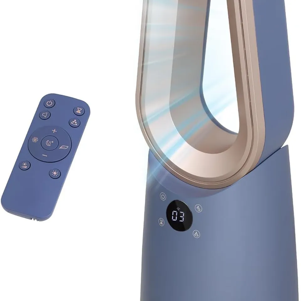 BOXED RUSSELL HOBBS RHCBLDL10BLSM SMART BLADELESS COOLING FAN - OPULENCE