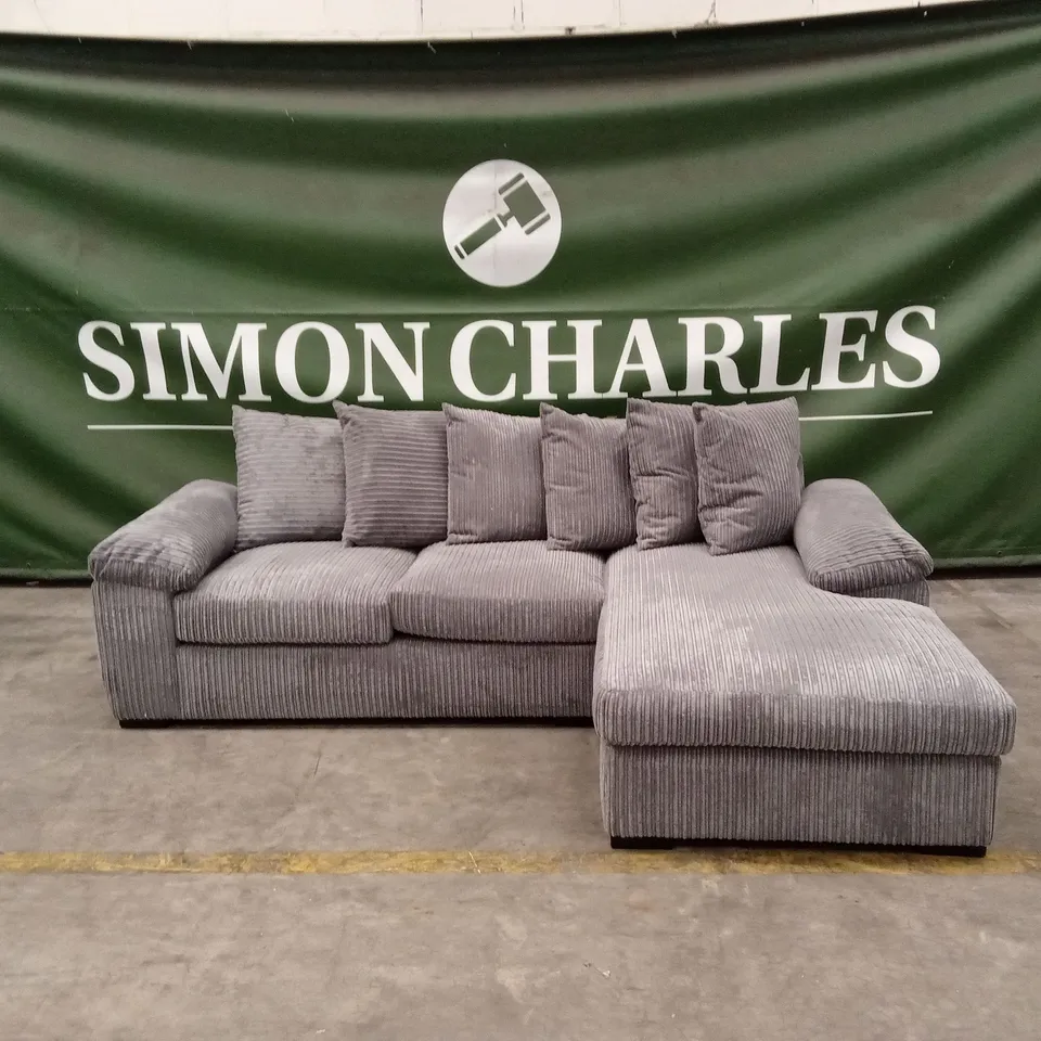 AMALFI 3 SEATER RIGHT HAND SCATTER BACK FABRIC CORNER CHAISE SOFA RRP £949