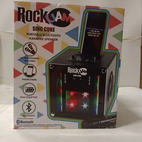 BOXED ROCKJAM SING CUBE PORTABLE BLUETOOTH KARAOKE SPEAKER