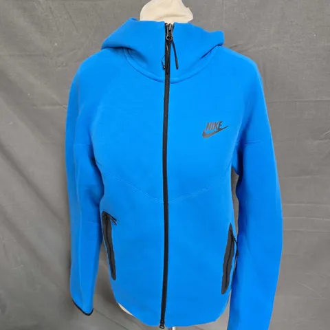 NIKE HOODED ZIP UP JACKET IN BLUE SIZE XS