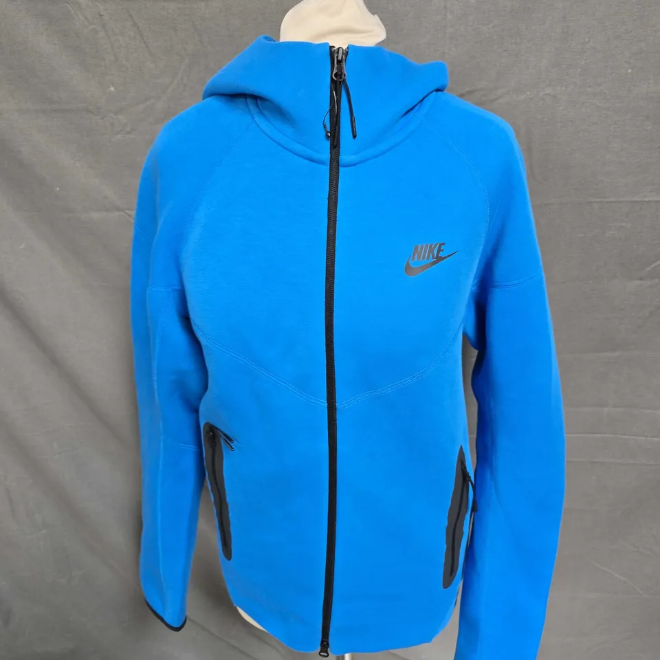NIKE HOODED ZIP UP JACKET IN BLUE SIZE XS