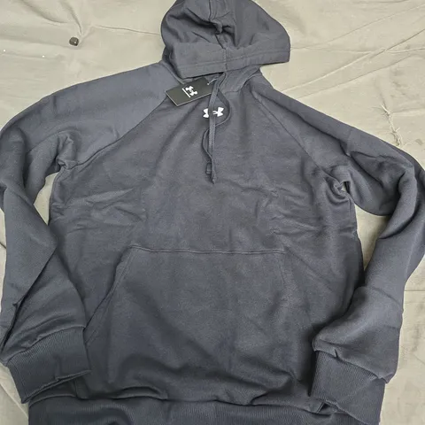 UNDER ARMOUR RIVAL FITTED HOODIE – BLACK, SMALL