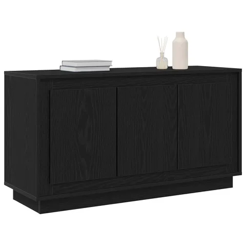 BOXED SIDEBOARD BLACK OAK MDF LARGE BUFFET CABINET RECTANGULAR
