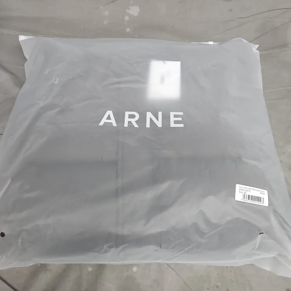 ARNE WOMEN'S MID LENGTH PUFFER JACKET, BROWN, XS 