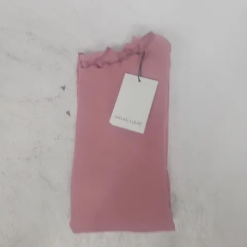 NOBODY'S CHILD BABYLOCK SHORT SLEEVE SLASH NECK RIB TOP IN PINK SIZE UK 14
