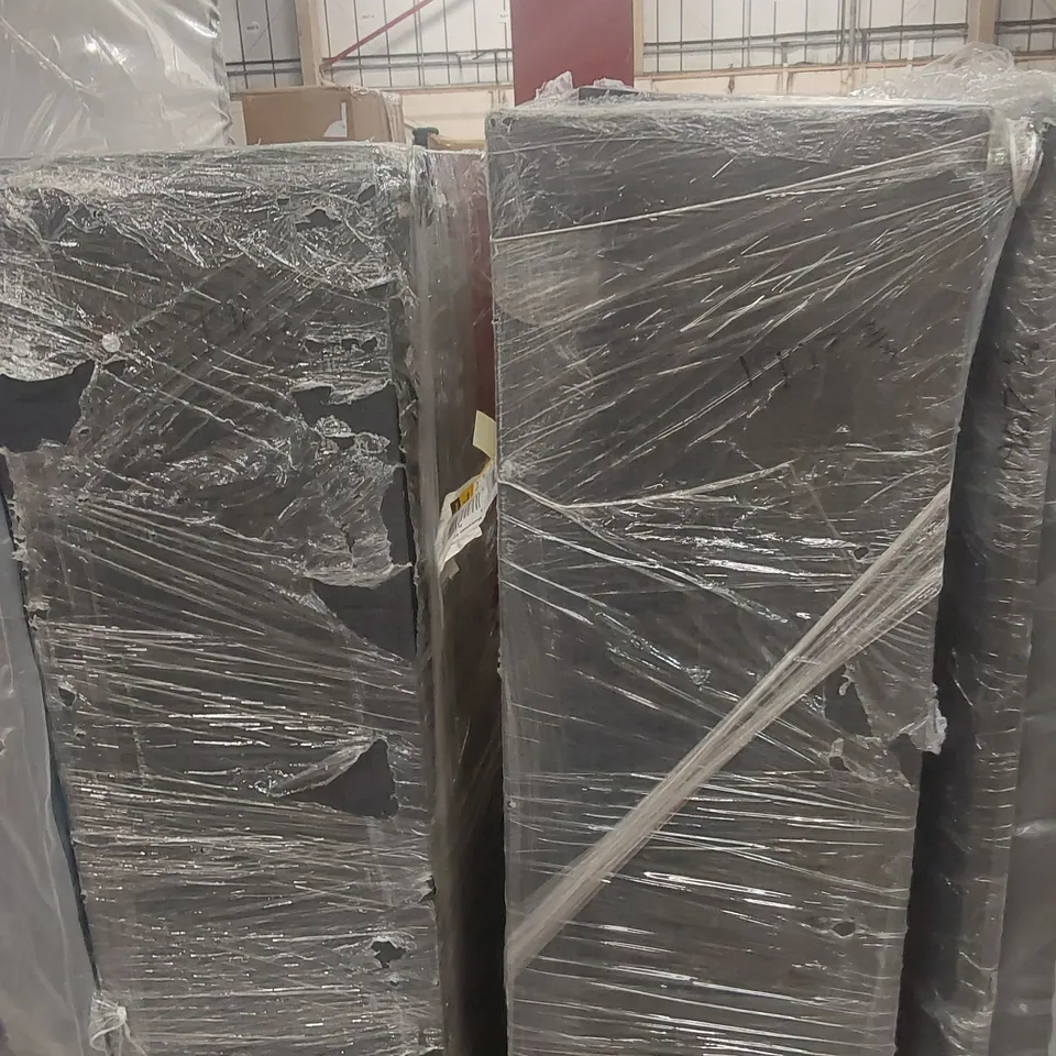 BEDMASTER 4 DRAWER WOVEN FABRIC UNIVERSAL DIVAN BASE WITH HEADBOARD - 5FT KING SIZE, GRAPHITE (3 ITEMS)