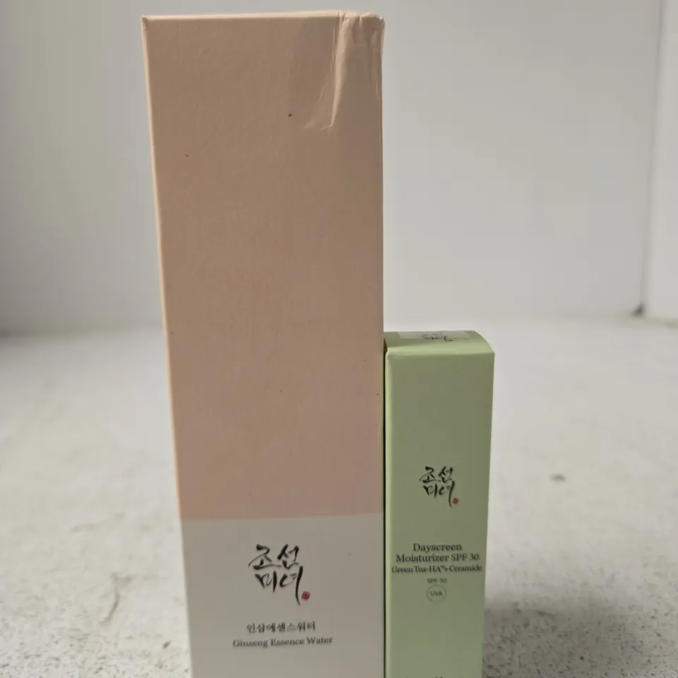 BEAUTY OF JOSEON GINSENG ESSENCE WATER & DAYSCREEN MOISTURIZER SPF30 – 2-PIECE SKINCARE SET
