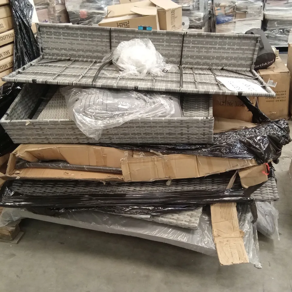 PALLET OF ASSORTED INCOMPLETE GARDEN FURNITURE SETS, PIECES AND PARTS
