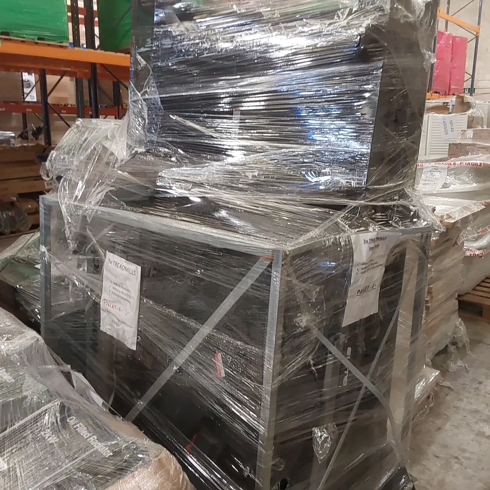 PALLET OF APPROXIMATELY 3x TREADMILLS FROM ADIDAS, NORDIK TRACK AND CUSHION DECK 