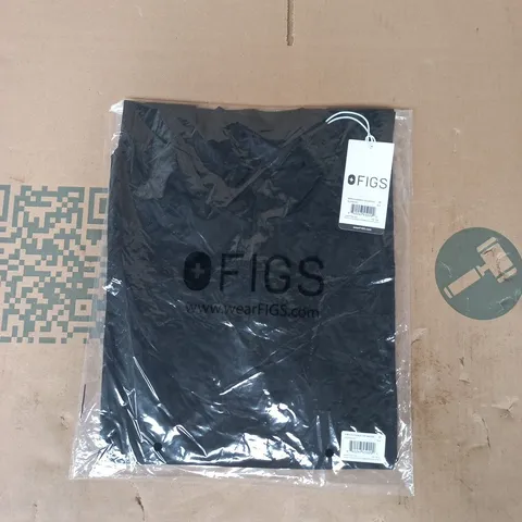 BAGGED FIGS WOMENS SALTA SEAMLESS 1/4 ZIP UNDERSCRUB IN BLACK SIZE MEDIUM