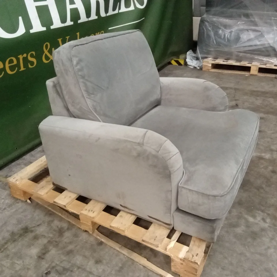 VICTORIA FABRIC ARMCHAIR - GREY RRP £499