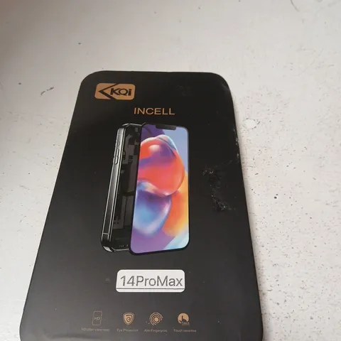 BOX OF APPROXIMATELY 20 ASSORTED MOBILE PHONE ITEMS INCLUDING INCELL 14PRO MAX SCREEN PROTECTOR , HIGH QUALITY SCREEN REPLACEMENT AND IPHONE 17 PHONE CASE 