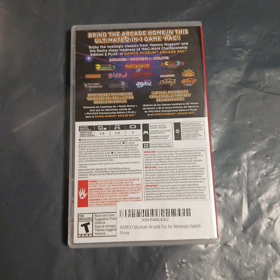 SEALED NAMCO MUSEUM ARCADE PAC FOR NINTENDO SWITCH