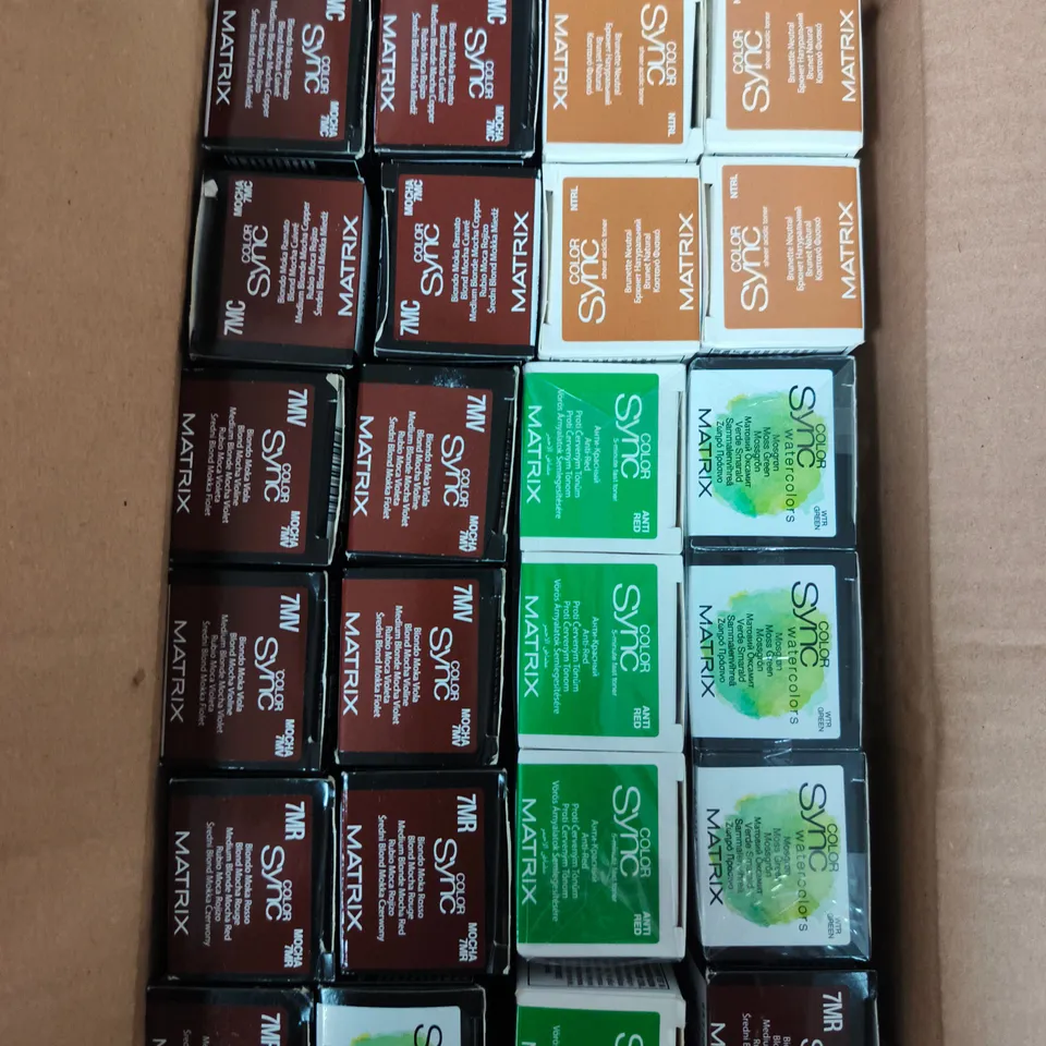 APPROXIMATELY 20 ASSORTED MATRIX SO COLOUR SYNC HAIR COLOURS