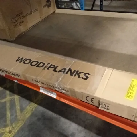 BOXED 15PK ADHESIVE WOOD FLOOR PLANK TILES