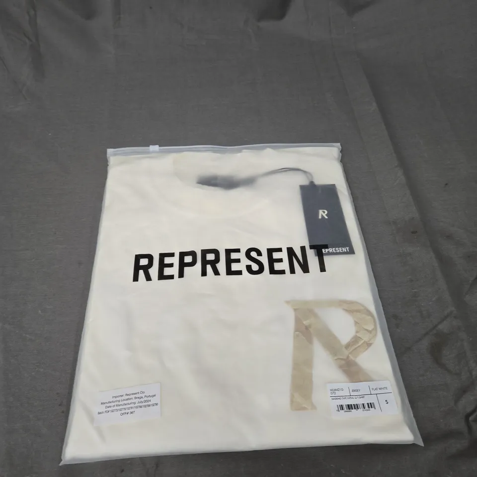 BAGGED REPRESENT MASKING TAPE INITIAL LS T-SHIRT -SIZE SMALL