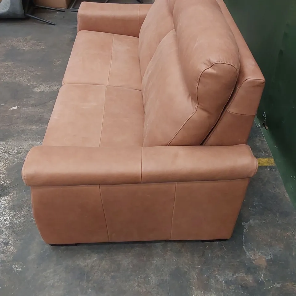 QUALITY DESIGNER ITALIAN MADE GARDA LEATHER 3 SEATER SOFA & ARMCHAIR 