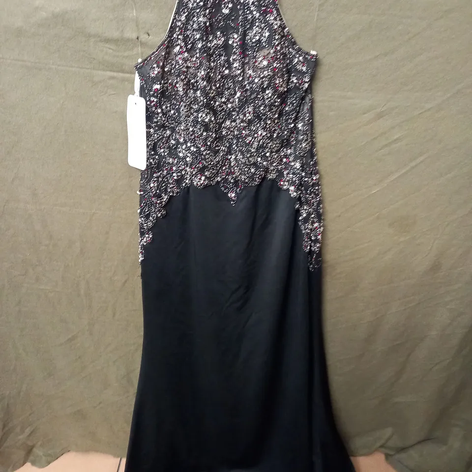 MORILEE EMBELLISHED BLACK DRESS - 18