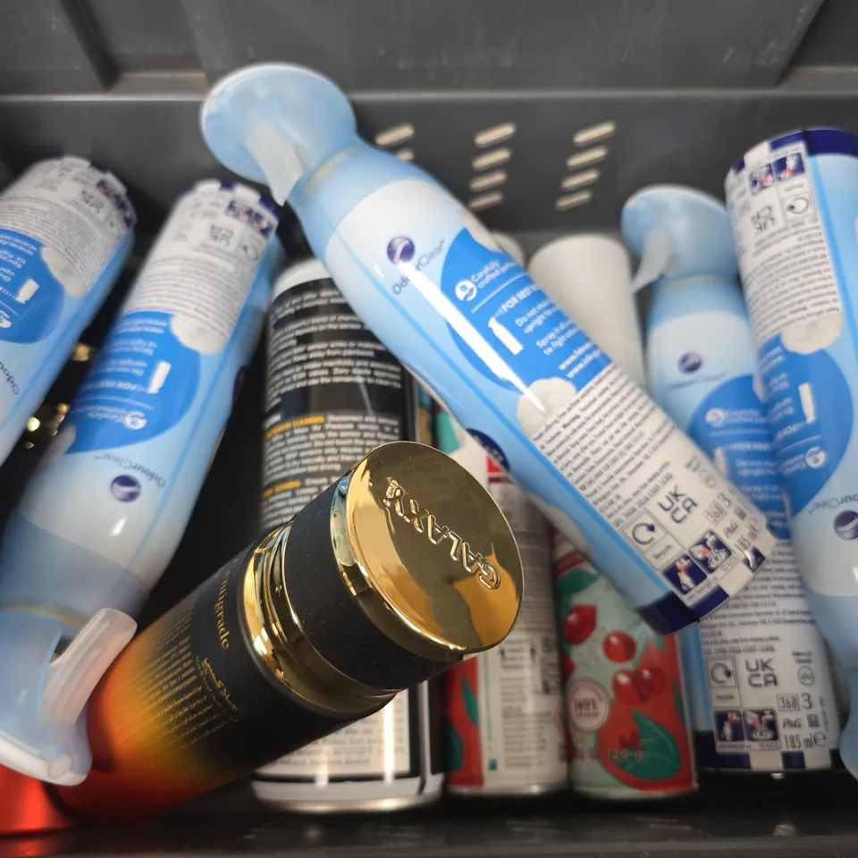 APPROXIMATELY 15 ASSORTED AEROSOLS TO INCLUDE LYNX , FEBREZE AND GLADE