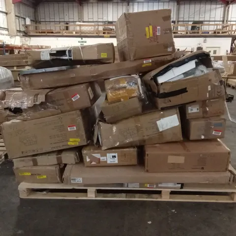 PALLET OF ASSORTED INCOMPLETE FURNITURE PARTS AND PIECES