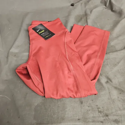 NIKE WOMENS RUNNING EPIC FAST TIGHT FIT CROP LEGGINGS IN RUST SIZE S