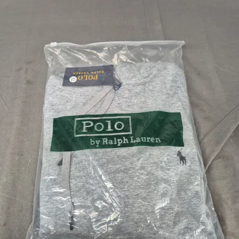 BAGGED POLO RALPH LAUREN GREY HOODIE IN GREY - XL