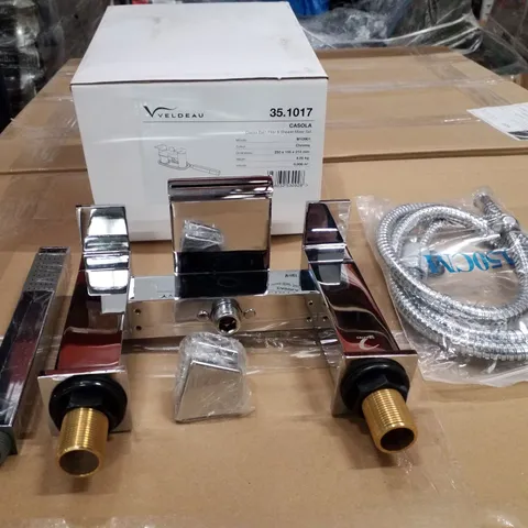 BRAND NEW BOXED VELDEAU CASOLA BATH FILLER & SHOWER MIXER SET- CHROME