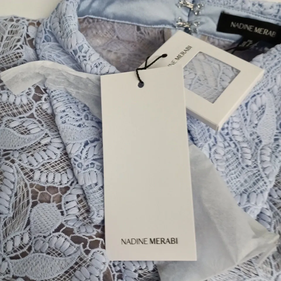 NADINE MERABI LACE DRESS – WOMEN’S, UK 10, PALE BLUE