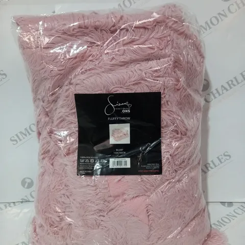 OHS SIENNA FLUFFY THROW IN PINK (150X200CM)