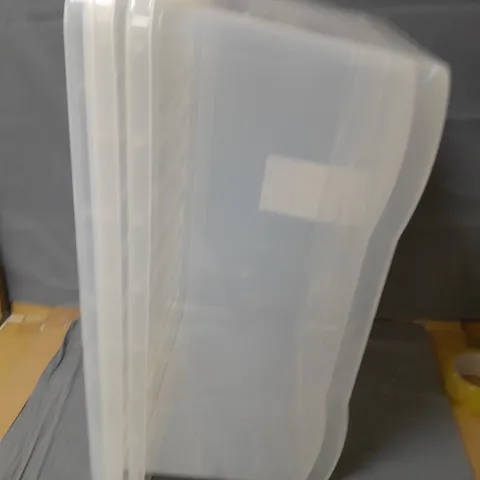 Set of 2 Clear Plastic Crystal Storage Boxes – 45 litres each