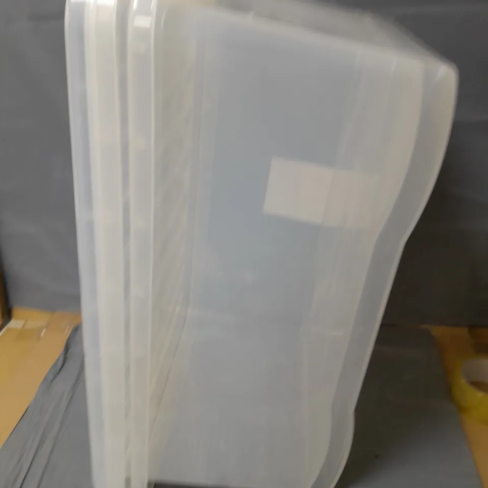 Set of 2 Clear Plastic Crystal Storage Boxes – 45 litres each