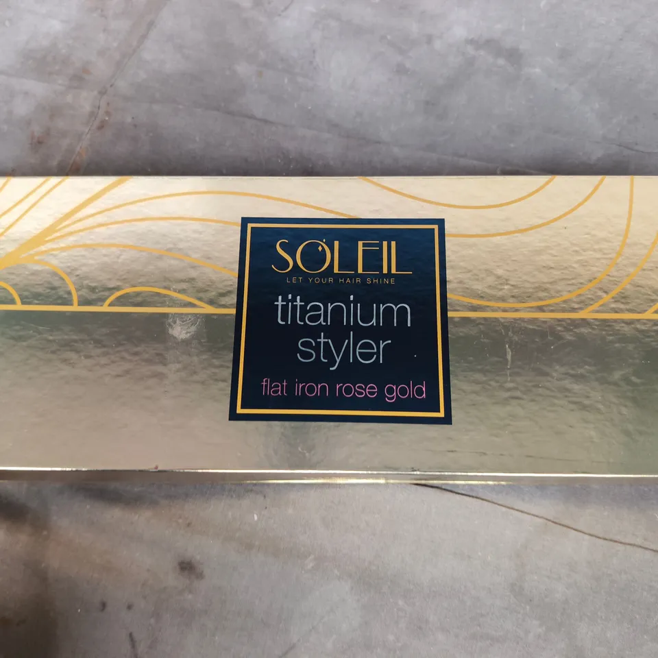 SOLEIL TITANIUM STYLER FLAT IRON – ROSE GOLD