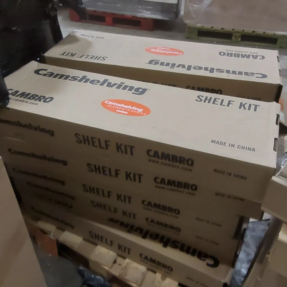 PALLET CONTAINING APPROXIMATELY 11x CAMSHELVING SHELF KITS 