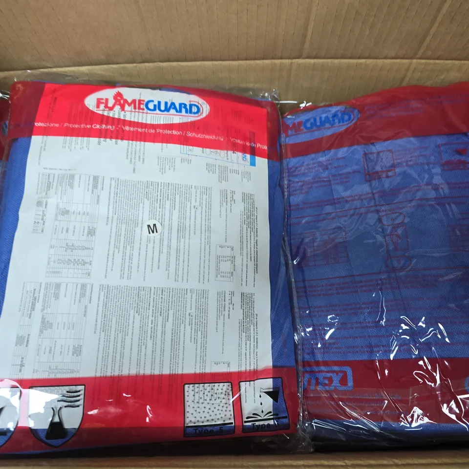 APPROXIMATELY 20 ASSORTED FLAMEGUARD PROTECTIVE OVERALLS IN BLUE - MEDIUM