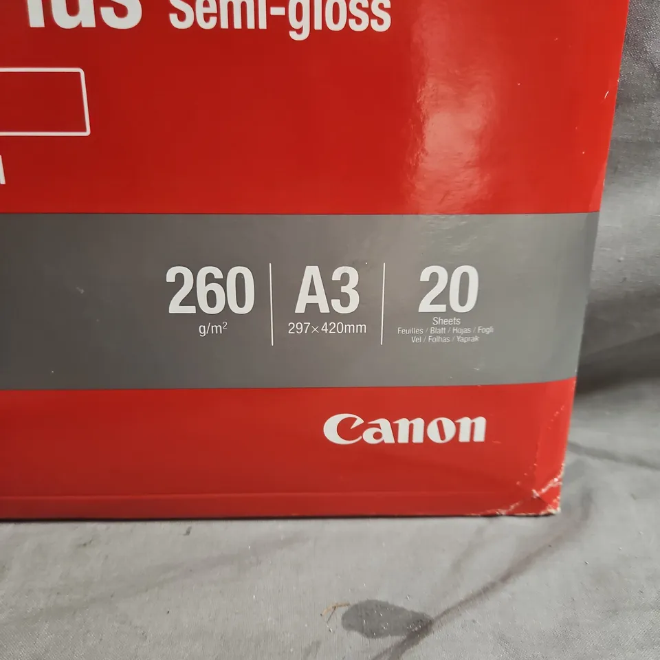 CANON PHOTO PAPER PLUS SEMI-GLOSS, A3, 260 G/M², 20 SHEETS