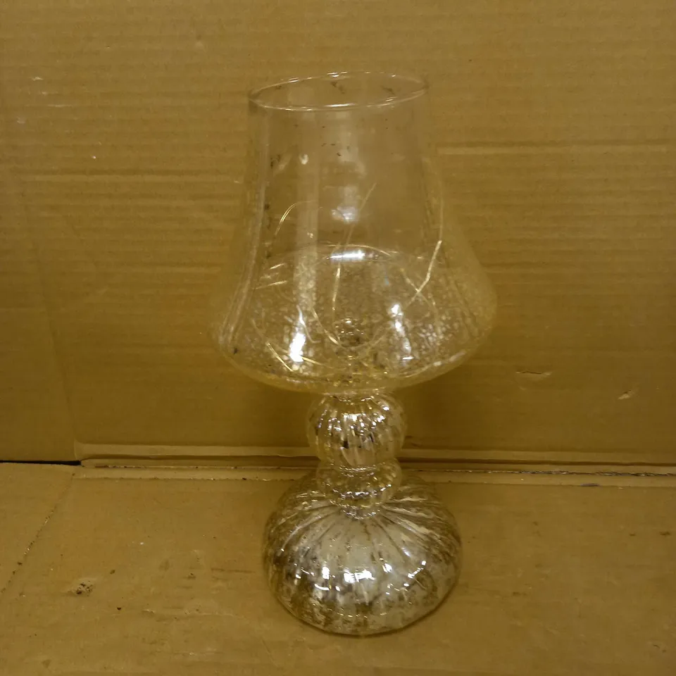 HOME REFLECTIONS PRE-LIT LED MERCURY GLASS LAMP SILVER