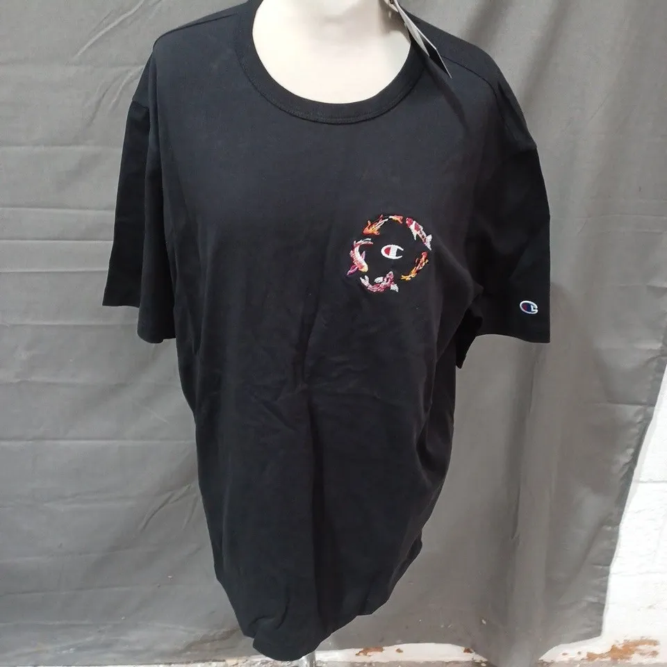 CHAMPION X PERCIVAL KOI CARP T SHIRT BLACK SIZE XL