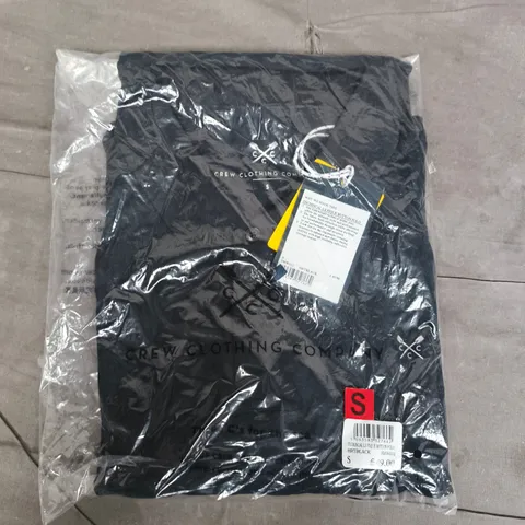 BAGGED CREW CLOTHONG COMPANY TECHNICAL LS PIQUE BUTTON POLO IN BLACK - SMALL