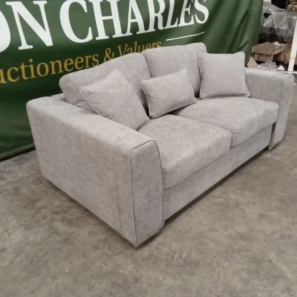 HOUSMAN 2 SEATER GREY FABRIC SOFA