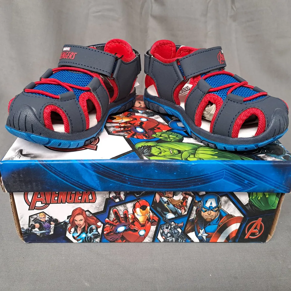 BOXED PAIR OF MARVEL AVENGERS SANDALS FOR KIDS IN MULTICOLOUR UK SIZE 8