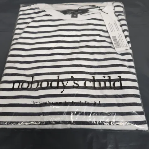 NOBODYS CHILD MAXI TSHIRT DRESS STRIPES SIZE UK 12