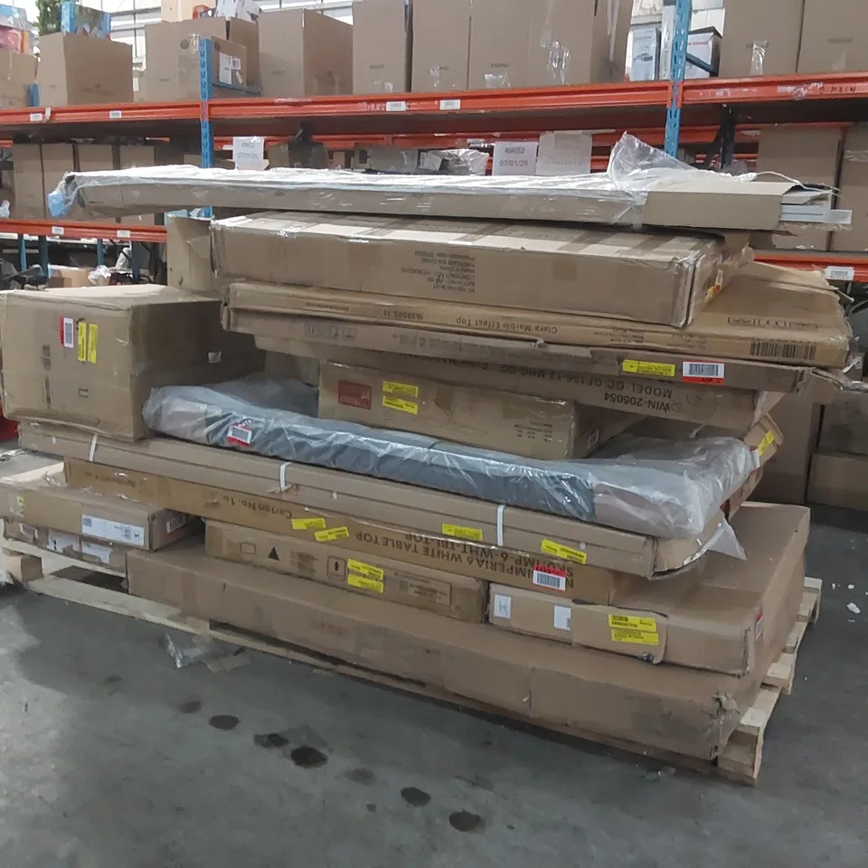 PALLET TO CONTAIN A LARGE ASSORTMENT OF FURNITURE PARTS 