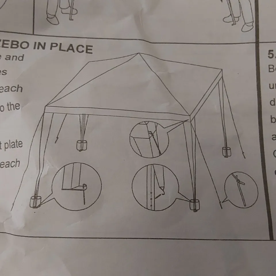 BOXED YUEBO GAZEBO 3X3 FOLDING WATERPROOF GAZEBO - COLOURS MAY VARY