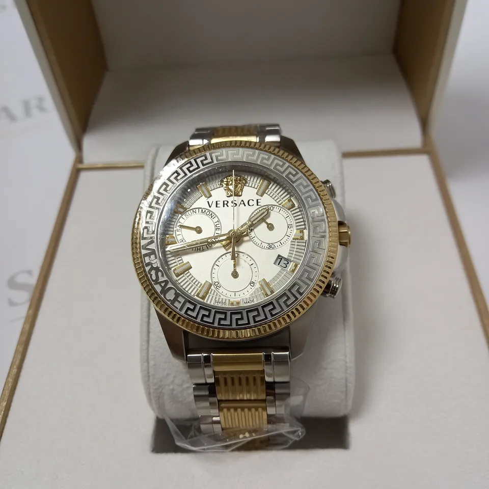 VERSACE GRECA ACTION CHRONO MENS WATCH STAINLESS RRP £1230