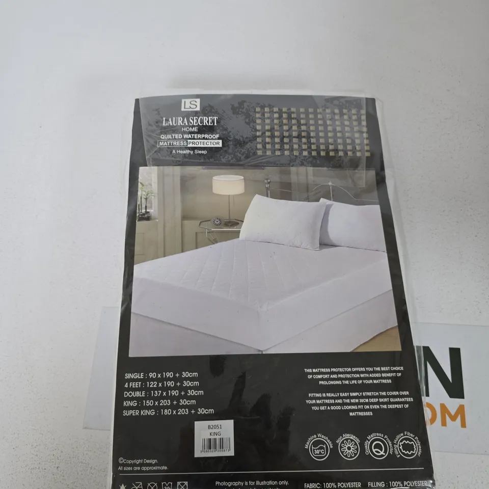 LAURA SECRET HOME QUILTED WATERPROOF MATTRESS PROTECTOR KING SIZE