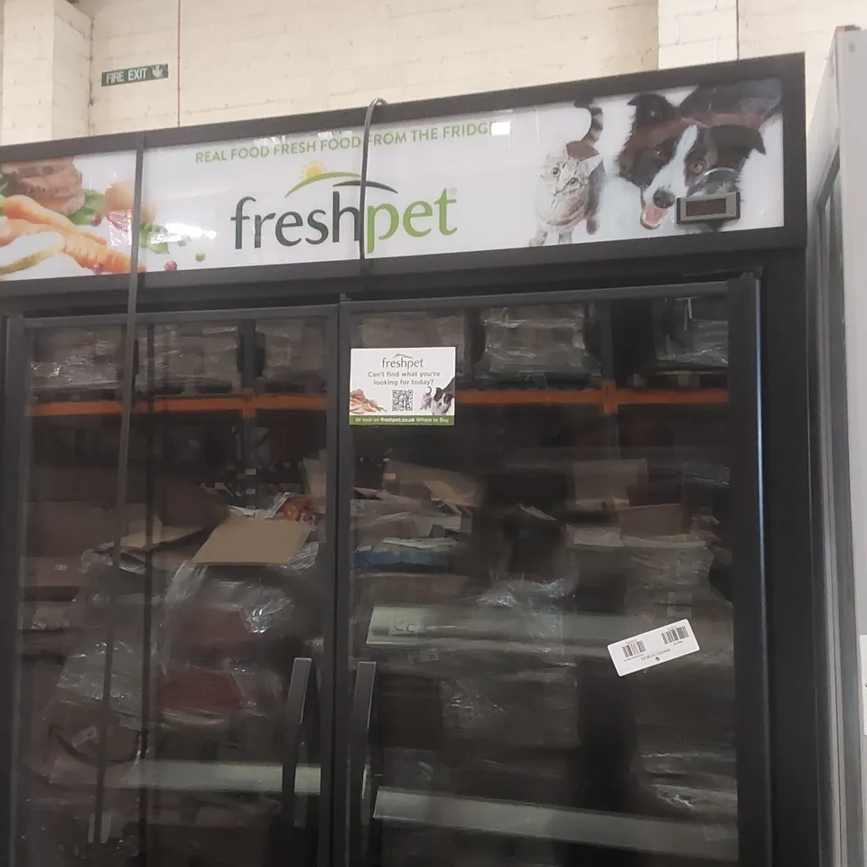 TRUE TVM 48SL HC VM01 COMMERCIAL DOUBLE DOOR DISPLAY FRIDGE
