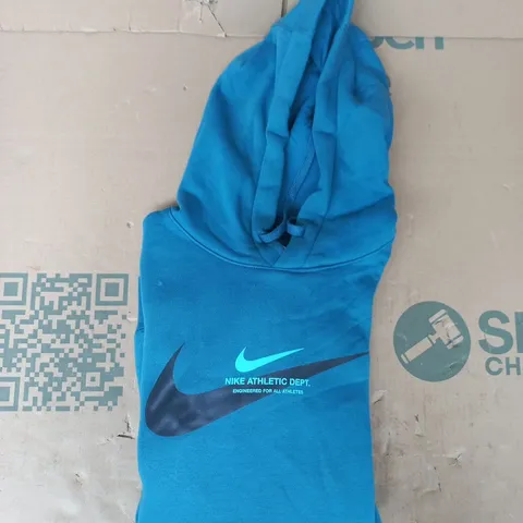 NIKE LONG SLEEVE PULL-OVER HOODY IN BLUE SIZE MEDIUM